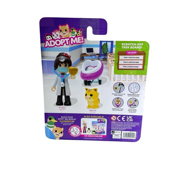 Adopt Me! Pets Hospital Dr. Heart & Ginger Cat Friends Figure Pack New - Picture 2 of 8